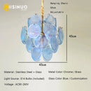Blue Cloud Glass Pendant Light for Artistic Living Space by Axyaa