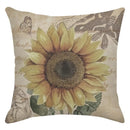 Axyaa Sunflower & Butterfly Vintage Cushion Covers for Sofas, Bedrooms, Cars & Pillows