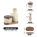 Axyaa Ceramic Seasoning Jar Set with Lid, Set of 3 Kitchen Containers