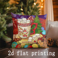 Axyaa Christmas Cartoon Pattern Pillow Covers for Sofa, Bedroom, Car