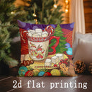 Axyaa Christmas Cartoon Pattern Pillow Covers for Sofa, Bedroom, Car