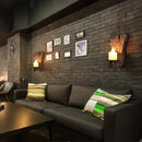 Axyaa Wooden LED Wall Lamps Industrial Style Home Decor Sconces for Living Room