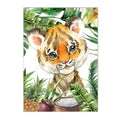 Axyaa Nursery Decor Animals Canvas Prints for Baby Kids Room