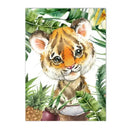 Axyaa Nursery Decor Animals Canvas Prints for Baby Kids Room