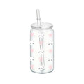 Axyaa Cherry Bow Plastic Cup with Straw Lid: Reusable, 16oz Cute Holiday Drinkware