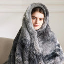 Axyaa Cozy Faux Fur Sherpa Throw Blanket for Couch Bed Warm Soft Plush Minky