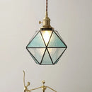 Axyaa Glass Copper LED Pendant Light for Home Decor - Nordic Style