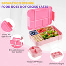 Axyaa Pink Bento Lunch Box for Girls with 6 Compartments - BPA-Free & Microwave-Safe