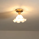Axyaa Green Glass Indoor LED Ceiling Lamp - Modern Lighting Fixtures