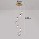 Axyaa Modern Stair Chandelier Pendant Light for Indoor Living Room Lighting