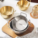 Axyaa Stainless Steel Korean Cuisine Bowl Double Ear Snack Plate