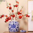Blue White Porcelain Tea Jar Ceramic Vase Axyaa Storage Organizer Jar