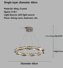Axyaa Crystal Chandeliers: Modern Chrome Metal LED Pendant Lights