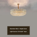 Axyaa Gold Crystal Chandeliers: Nordic Modern Luxury Lighting for Home Décor