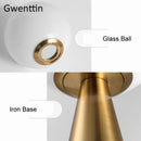 Nordic Modern Gold Glass Ball Table Lamp for Bedroom Living Room - Axyaa