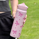 Axyaa Bow Thermos: 800ml Stainless Steel Insulated Vacuum Travel Tumbler