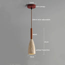 Axyaa Yellow Travertine LED Pendant Light - Japanese Style Glass Fixture for Home Décor