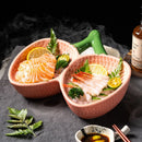 Axyaa Strawberry Ceramic Plate for Seafood, Sashimi, Fruit Salad - Molecular Cuisine Tableware