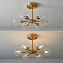 Axyaa Copper Glass Ball Pendant Lamps for Kitchen Bedroom Restaurant Home Decoration