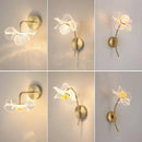 Axyaa Modern Luxury Flower Shaped LED Wall Lamp for Bedroom Living Room Dining Room