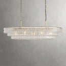 Axyaa Smoke Gray Glass Chandeliers: Classic Round Gold Lustres for Home Ceiling Lighting