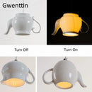 Nordic Cup Teapot Ceramic Pendant Light, Axyaa Modern Kitchen Living Room Lighting