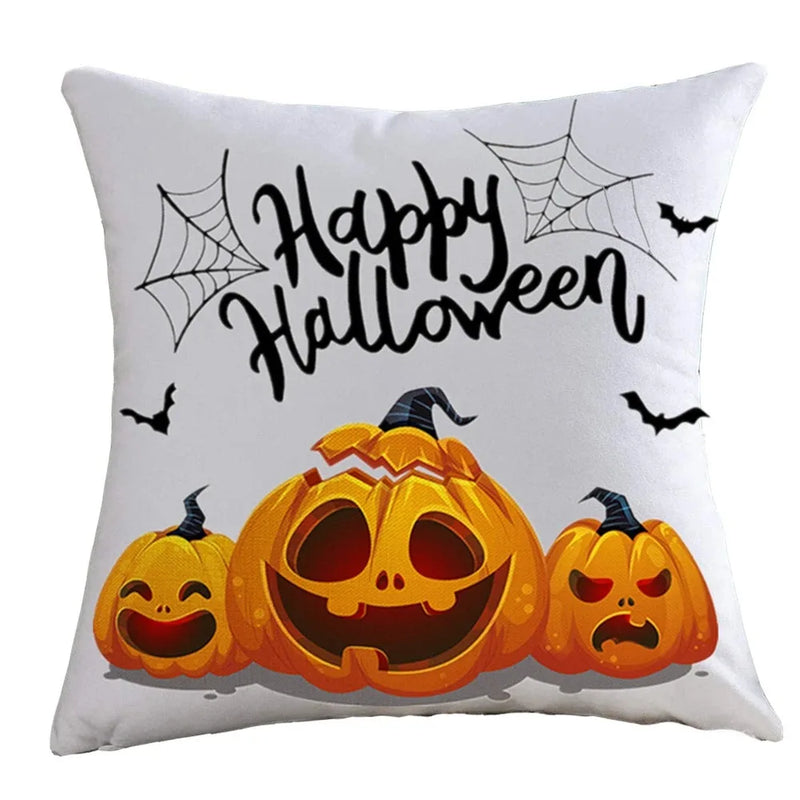 Axyaa Spooky Pumpkin Bat Pillowcase for Home Sofa Cushion Decor