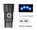 Axya XHP50 LED Flashlight: Rechargeable 18650/26650 Torch