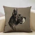 Axyaa Cute Dog Decorative Cushion Cover 45x45cm Linen Sofa Pillowcase Home Bedroom Decor