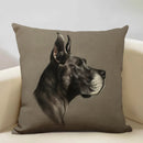Axyaa Cute Dog Decorative Cushion Cover 45x45cm Linen Sofa Pillowcase Home Bedroom Decor