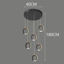 Axyaa Staircase Chandeliers: Modern LED Pendant Light Lamps for Living Room