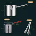 Axyaa Stainless Steel Fryer Pot with Basket for Gas Stove and Induction Cooker