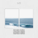 Blue Ocean Wave Beach Wall Art Canvas Prints by Axyaa - Coastal Posters for Modern Home Decor
