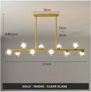 Axyaa Glass Ball Chandelier Suspension for Dining Room, Kitchen, Office - Modern Design