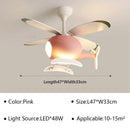 Axyaa Helicopter Fan Chandelier Cartoon Ceiling Lamps LED Fixture for Children's Bedroom
