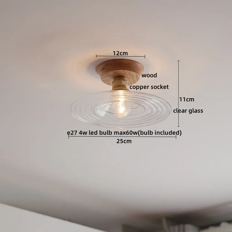 Nordic Modern Axyaa Glass LED Ceiling Lamp for Home Restaurant Balcony Lighting