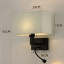 Axyaa Adjustable LED Fabric Wall Light for Bedroom Bedhead Reading