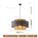Axyaa Handmade Hemp Rope Chandelier, Vintage LED Pendant Lights for Dining Room