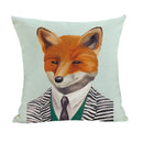 Axyaa Animal Clothes Cushion Cover – Cat Fox Bear Elephant Pillowcase
