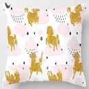 Axyaa Yellow Pink Pattern Square Pillowcase Home Decoration Cushion Cover