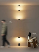 Axyaa Gold Black LED Cone Floor Lamp for Modern Indoor Lighting