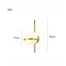Axyaa Round Moon Ball LED Glass Wall Light Sconce for Modern Living Room
