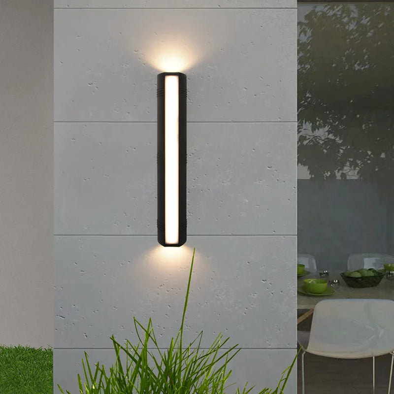 Axyaa 24W LED Wall Sconce, 37CM Aluminum Side Glow, Indoor/Outdoor Waterproof Light AC90-260V