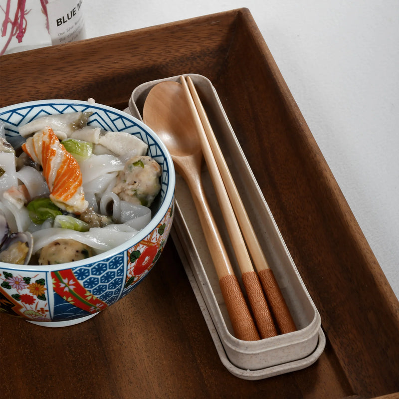 Axyaa Japanese Wooden Tableware Set - Elegant and Eco-Friendly Dining Ensemble