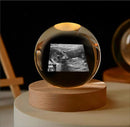 Axyaa Custom Crystal Ball LED Night Light - Personalized Desk Decor Gift