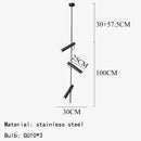 Axyaa Black Metal LED Pendant Light, Rotatable Heads for Foyer, Bedroom, Dining Room