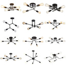 Axyaa Retro Wrought Iron Ceiling Light Chandelier for Bedroom and Living Room