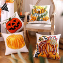 Axyaa Pumpkin Embroidered Halloween Pillowcase Cojines Cotton Throw Cushion Cover