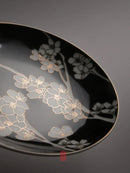 Axyaa Sakura Set Plate Black White Wall Decoration Hanging Plate Coffee Living Room