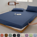 Axyaa Cotton Fitted Bed Sheet - Non-Slip Mattress Cover for Single Double King Queen Bed